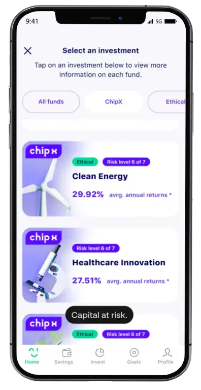 Chip mobile app activity